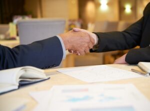 Senior Entrepreneurs Shaking Hands