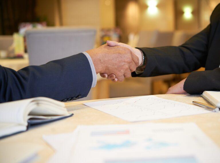 Senior Entrepreneurs Shaking Hands