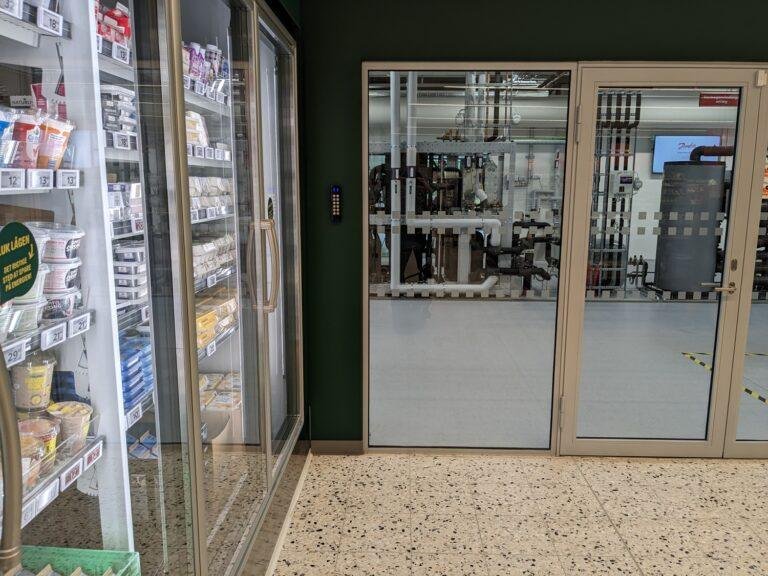 Foto van de slimme supermarkt van Danfoss.